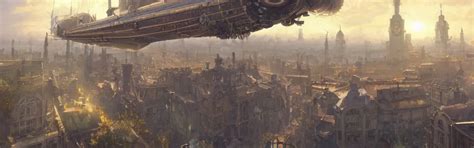 a steampunk airship flying over a victorian city. 8 k, | Stable ...