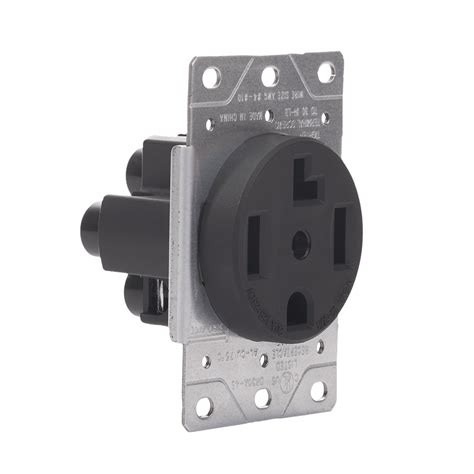 30A Flush Mounting Receptacle, 125/250 Volt, NEMA 14-30R, 3-Pole, 4 ...