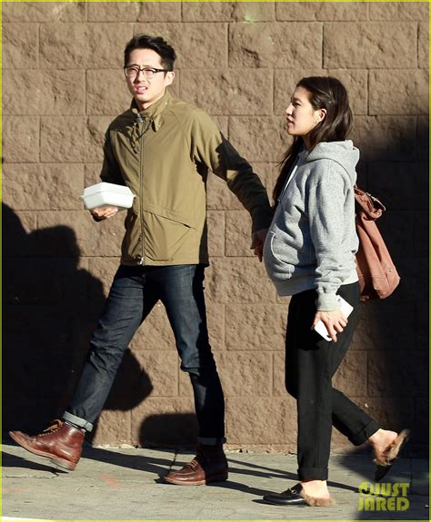 Walking Dead's Steven Yeun Steps Out with Pregnant Wife Joana!: Photo 3848966 | Pregnant ...