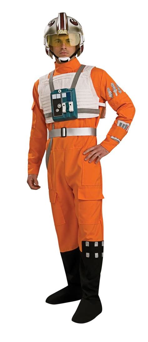 Mens Official X-Wing Fighter Pilot Star Wars Halloween Fancy Dress ...