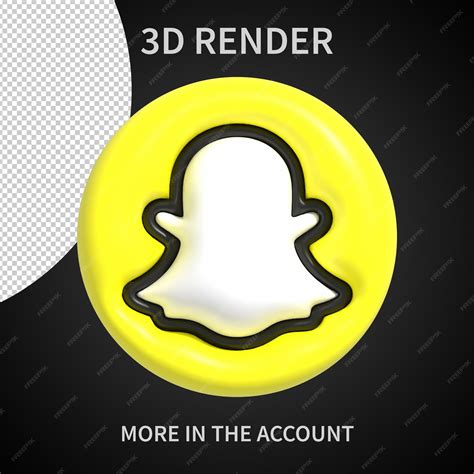 Premium PSD | 3d snapchat logo on transparent background