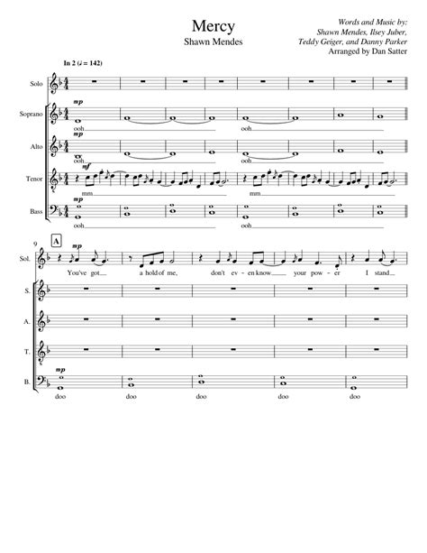 Mercy - Shawn Mendes (A Cappella) Sheet music for Strings, Bass | Download free in PDF or MIDI ...