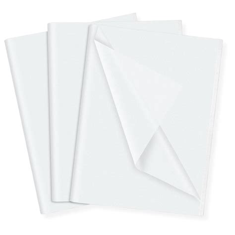 500 Sheets Acid-Free Tissue Paper 500mm x 750mm Colour-Safe 17gsm - Wh