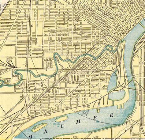 1900 Antique TOLEDO Street Map of Toledo Ohio City Map Toledo | Etsy