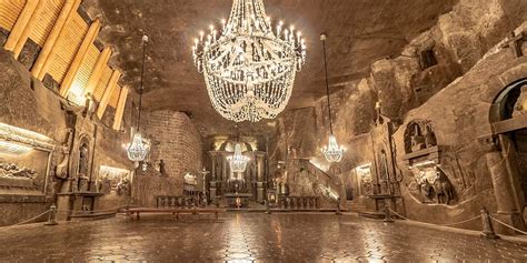 Inside an ancient Polish salt mine that has underground lakes, fully ...