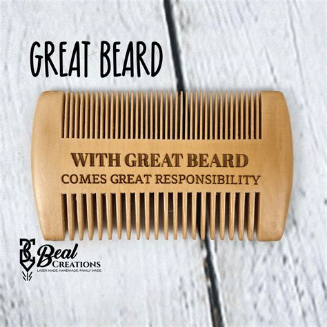 Engraved Beard Comb - Beal Creations