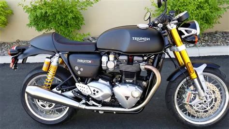 2018 Triumph Thruxton R - Matt Black - YouTube