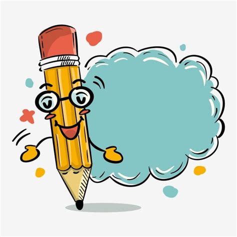 Cartoon Pencils Clipart Transparent Background, Personification ...