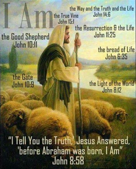 I AM. THE. GOOD SHEPHARD | The good shepherd, Jesus quotes, Bible scriptures