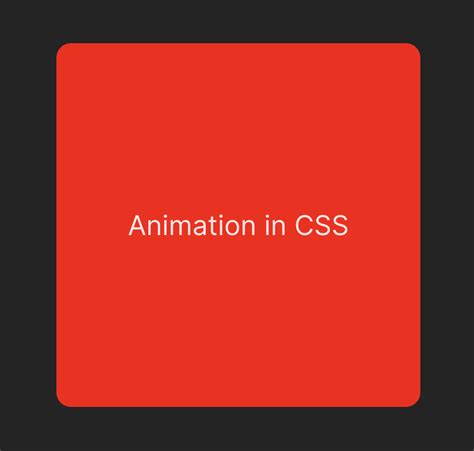 Animation in CSS