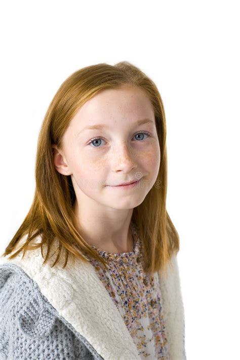 Studio Portrait of Eleven-year-old Attractive Girl Stock Photo - Image ...