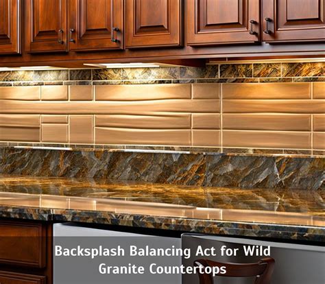 Backsplash Balancing Act for Wild Granite Countertops - Vassar Chamber