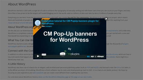 WP Popup Plugin (CMP) - Use Case - Adding Popups With Image, HTML and ...