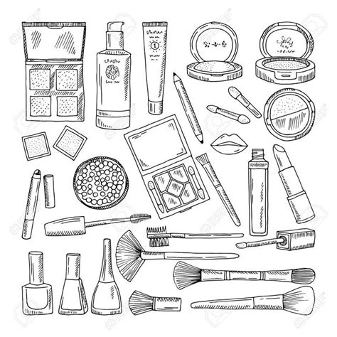 a set of cosmetics and makeup products on a white background stock ...