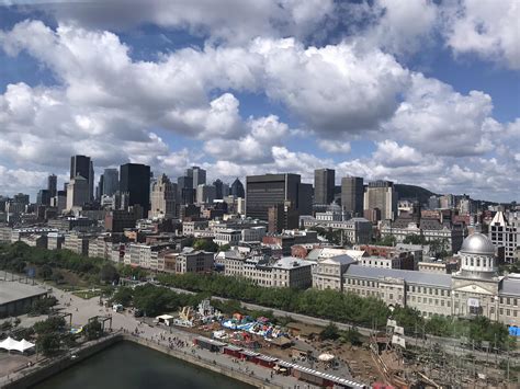 View from ferris wheel today. : r/montreal