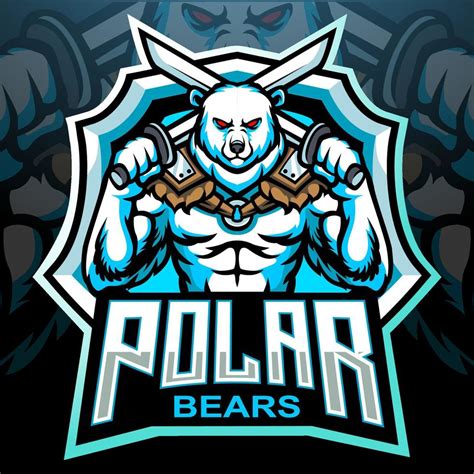 Polar bear mascot. esport logo design 11189854 Vector Art at Vecteezy