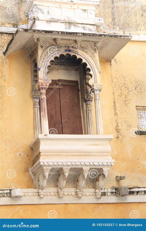 Fine Window Architecture and Design of Bagore Ki Haveli Stock Image - Image of ghat ...