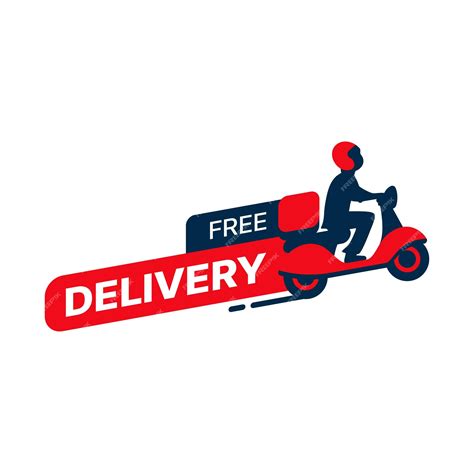 Premium Vector | Free delivery icon fast food service scooter sign