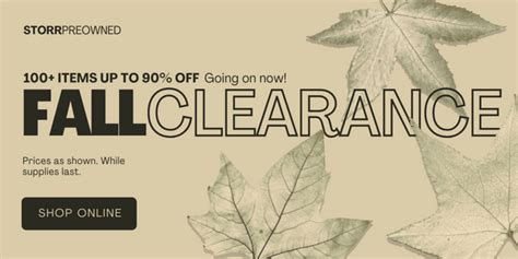 Fall Clearance Sale