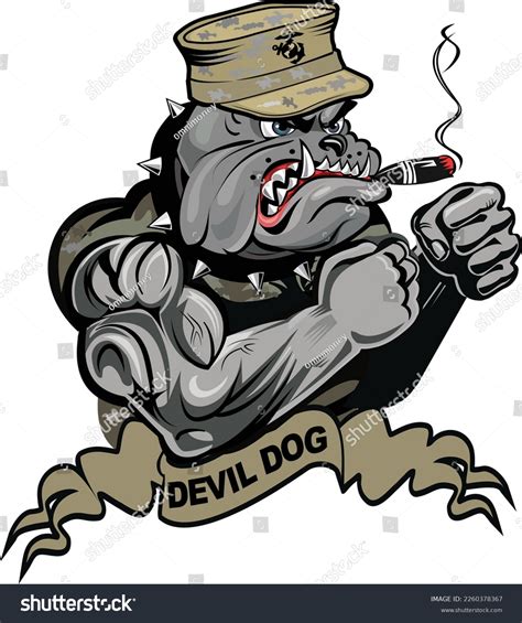 Military Bulldog Marine Corps Devil Dog Stock Vector (Royalty Free) 2260378367 | Shutterstock