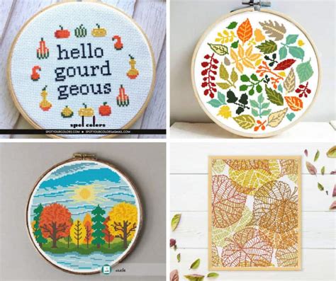 Cross Stitch Patterns: 12 Fun Picks for Fall and Autumn