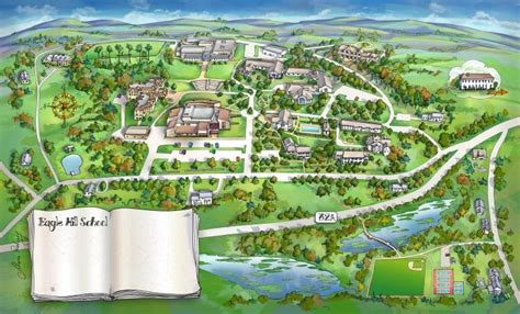 Eagle Hill School Campus Map Illustration