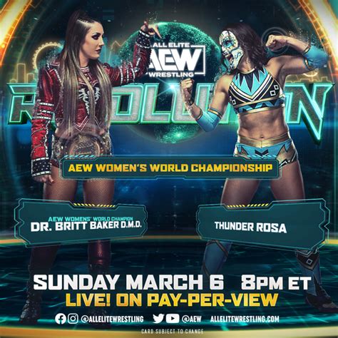 AEW Revolution Results: Britt Baker vs. Thunder Rosa - eWrestlingNews.com