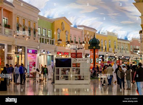 Colourful Shops At Villaggio Shopping Mall, Doha, Qatar Stock Photo - Alamy