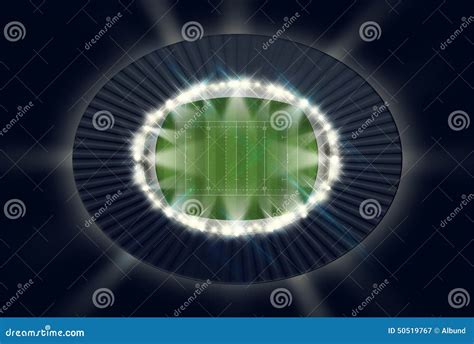 Rugby Stadium Night stock illustration. Illustration of background - 50519767