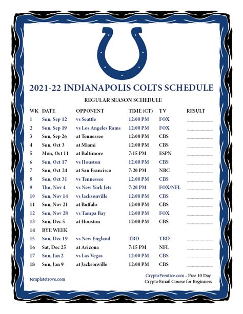 Colts Home Schedule 2024 - Claire Joann