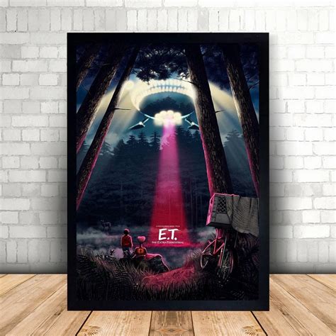 E.T the Extra Terrestrial Movie Poster, Wall Art, Canvas Print, Room ...