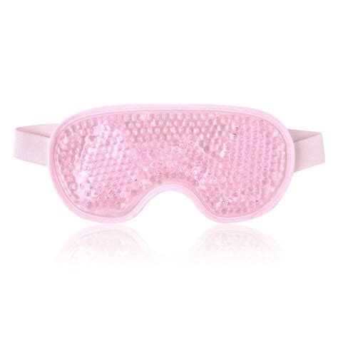 Reusable Eye Mask with Gel Beads for Hot Cold Therapy, Flexible Cold Eye Mask for Swollen Eyes ...