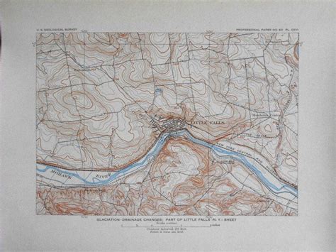 1908 Map: Little Falls New York NY. Mohawk River New York - Etsy