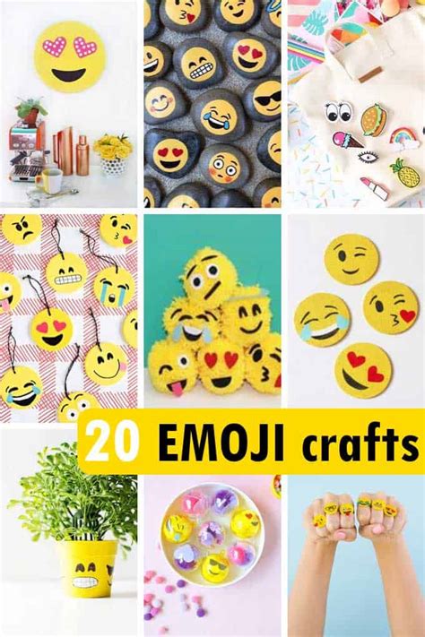 20 EMOJI CRAFTS -- Fun DIY projects for teens, tweens, and adults.