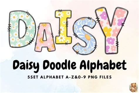 Daisy Doodle Alphabet Font Graphic by lazybear · Creative Fabrica