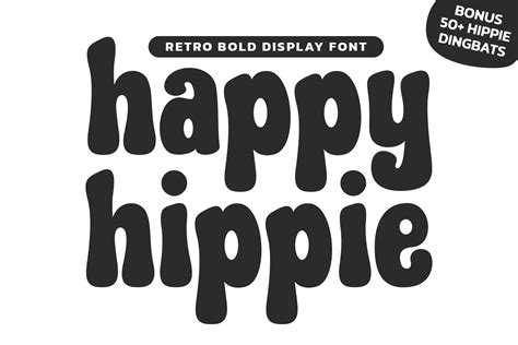 Happy Hippie Font by Hoperative Design · Creative Fabrica