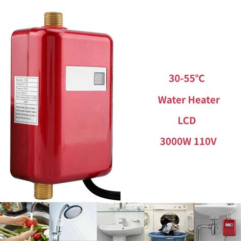 Tankless Water Heater, 110V 3000W Mini Electric Tankless Instant Hot ...