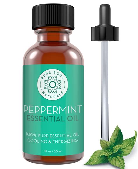 Peppermint Essential Oil, 100% Pure and Undiluted | Pure Body Naturals