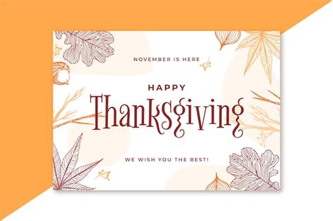 Free Vector | Thanksgiving card template