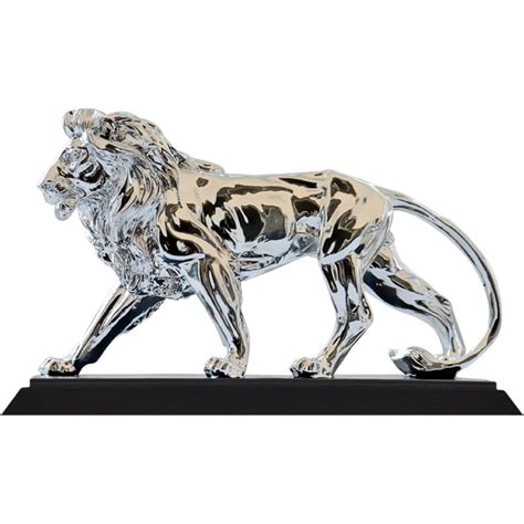 Living Room Decoration Resin Lion Best Gift Art Toy Silver Color Lion -in Figurines & Miniatures ...