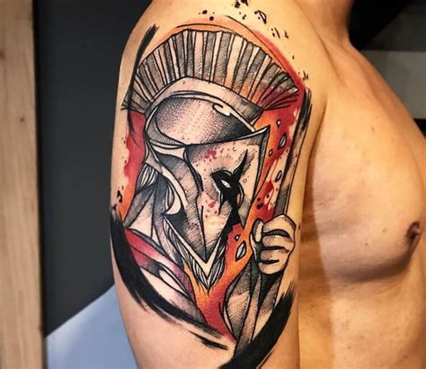 Spartan warrior tattoo by Gustavo Takazone | Post 27299