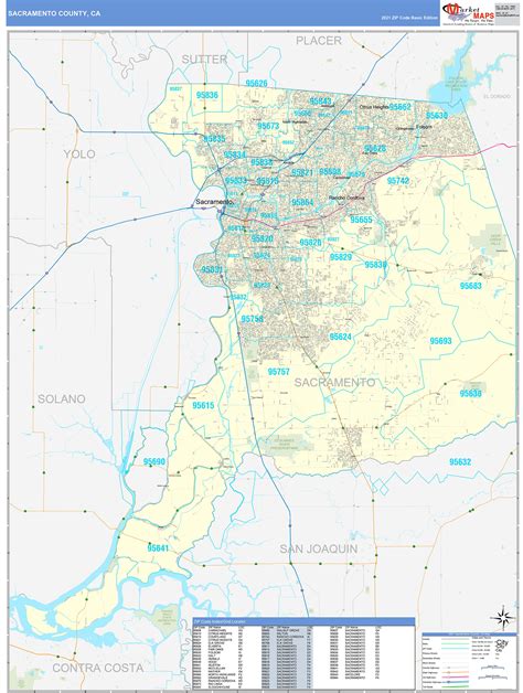 Sacramento County Zip Code Map - Wisconsin Map