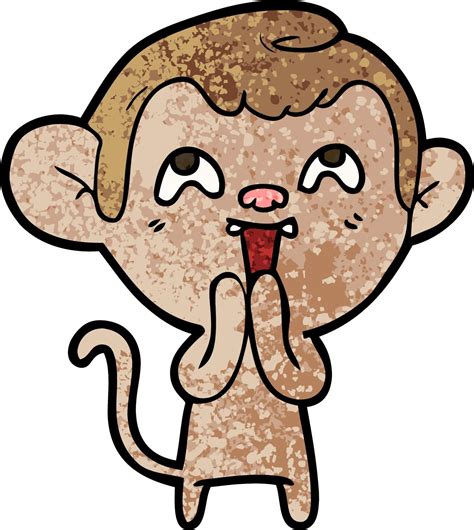 crazy cartoon monkey 12379905 Vector Art at Vecteezy