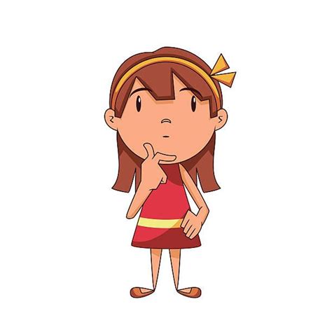 Child thinking girl thinking clipart pencil and in color girl thinking ...