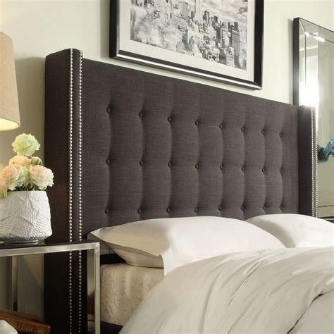 grey headboard queen