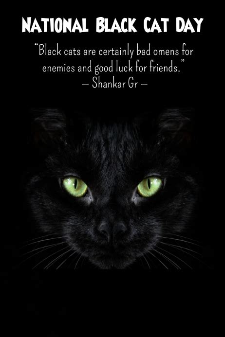 Copy of national black cat day | PosterMyWall