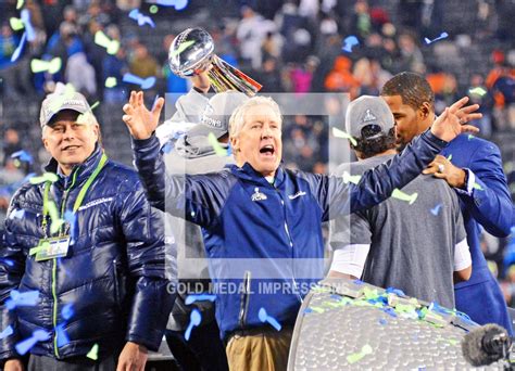 Seattle Seahawks Pete Carroll celebrates winning Championship XLVIII ...