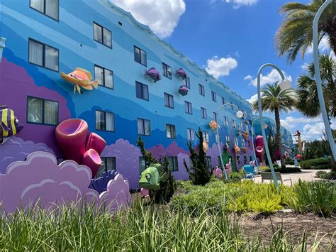 Repainting Continues On Finding Nemo Buildings at Disney's Art of ...