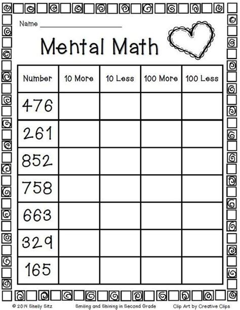 Mental Maths Worksheets