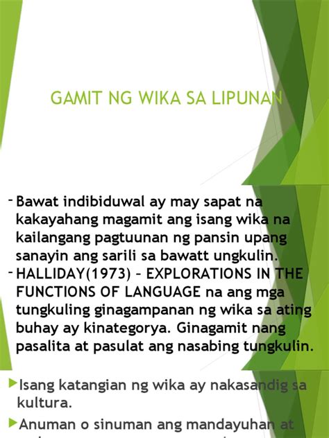 Komunikasyon - Mga Gamit NG Wika (Autosaved) | PDF